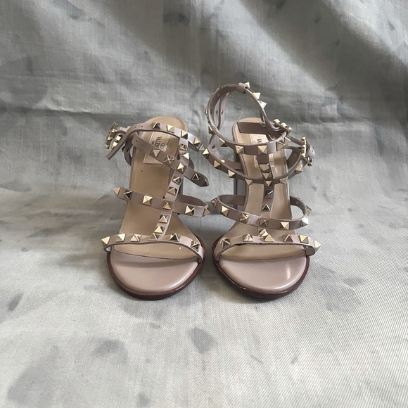 VALENTINO GARAVANI Calfskin Rockstud 90mm City Sandals - Picture 3 of 10